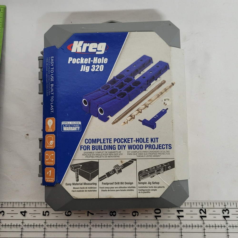 Kreg Pocket-Hole Jig 320 Complete DIY Wood Project Kit KPHJ320 Blue